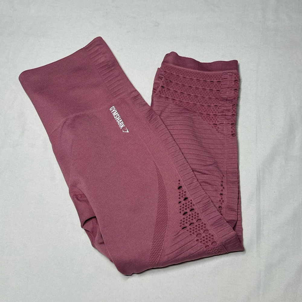 Gymshark Energy Seamless cropped leggings‎ Dusky Pink Size Small Workout cropped